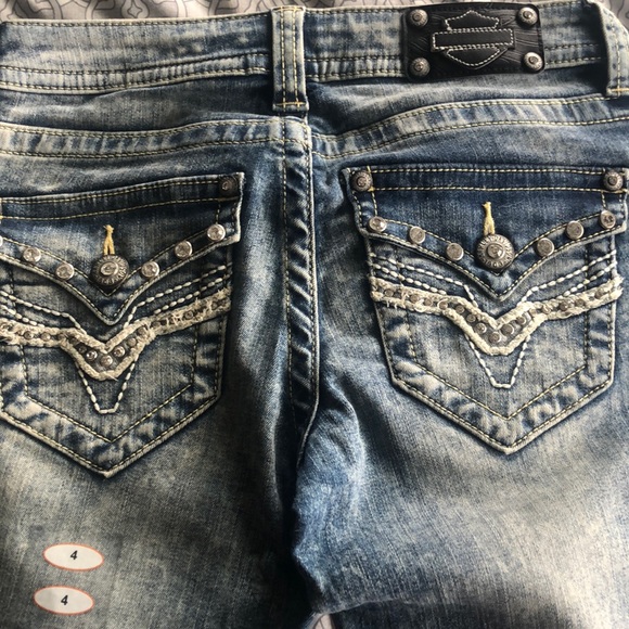 Harley Davidson Jewelled jeans size 4 - Picture 4 of 7